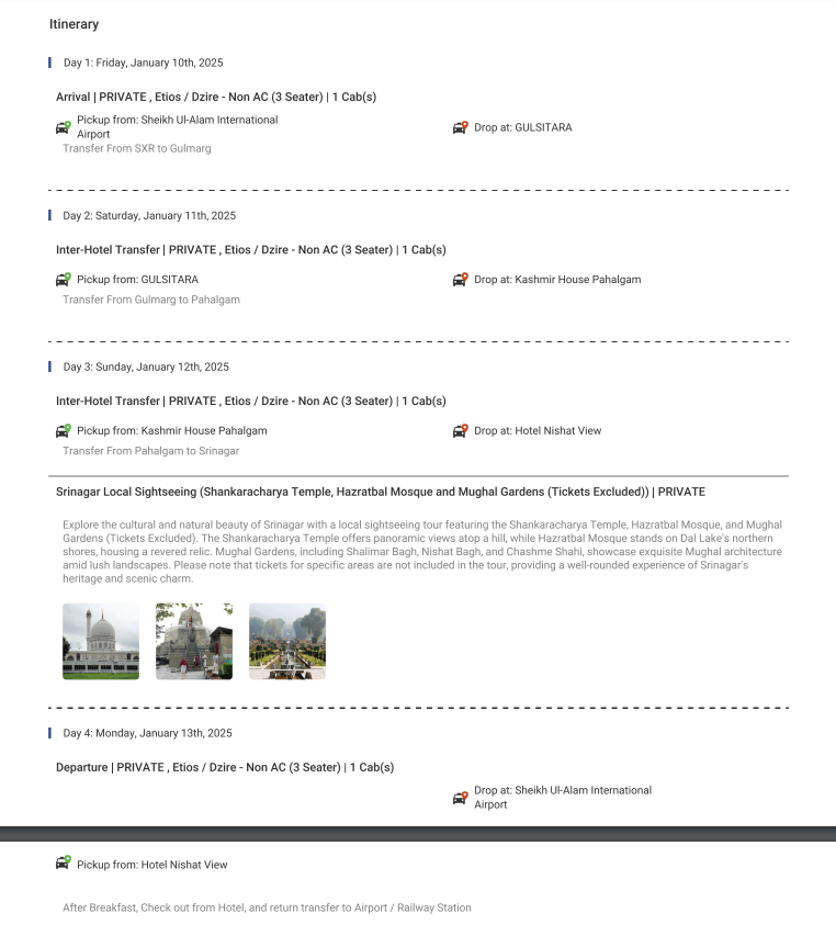 Kashmir Package 3N4D Kashmir Holiday Package - RideNow Holidays