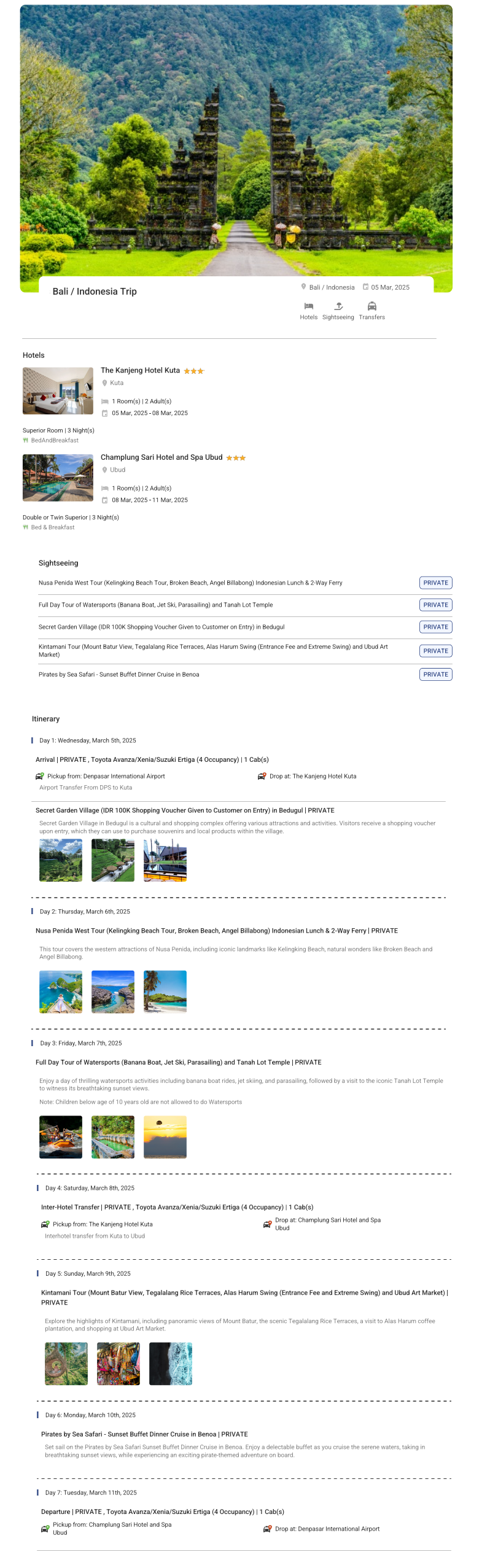 Bali 6N7D Bali Holiday Package - RideNow Holidays