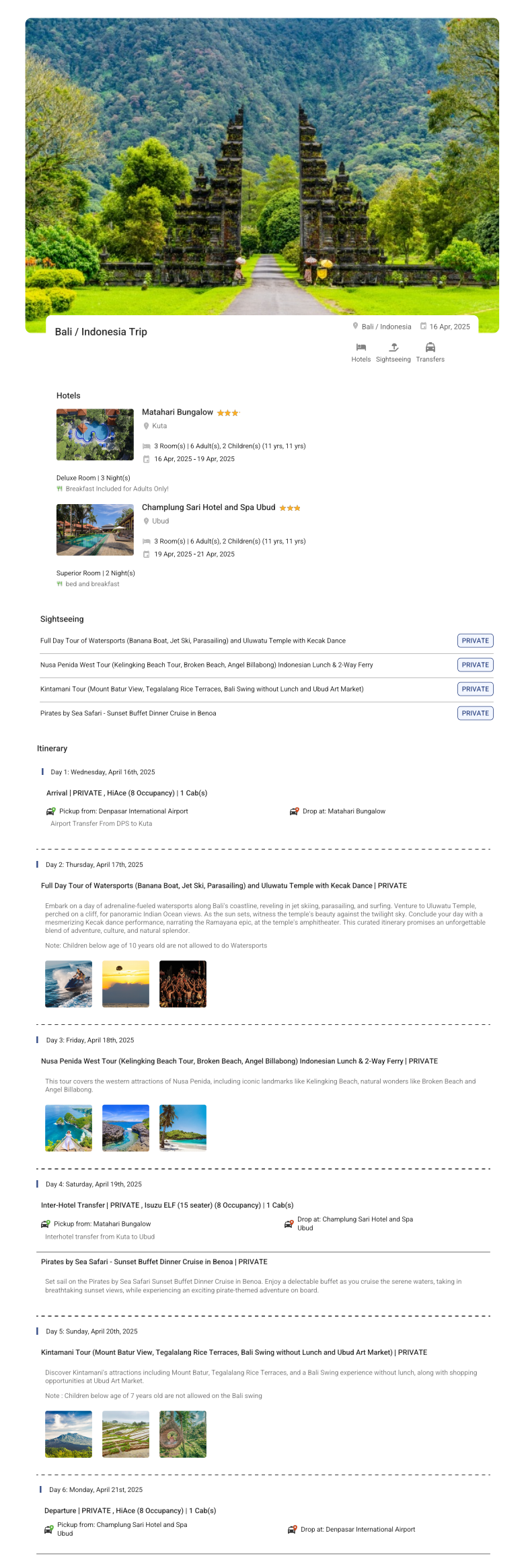 Bali 5N6D Bali Holiday Package - RideNow Holidays