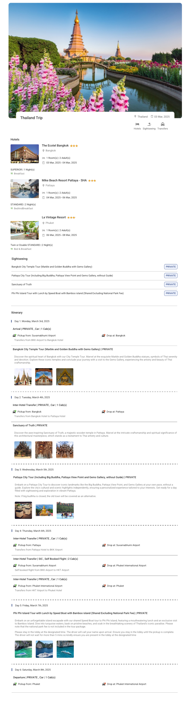 Thailand 5N6D2 Adults , 1 Room with Breakfast, 3 Star Hotel with All Transfers Thailand Holiday Package - RideNow Holidays
