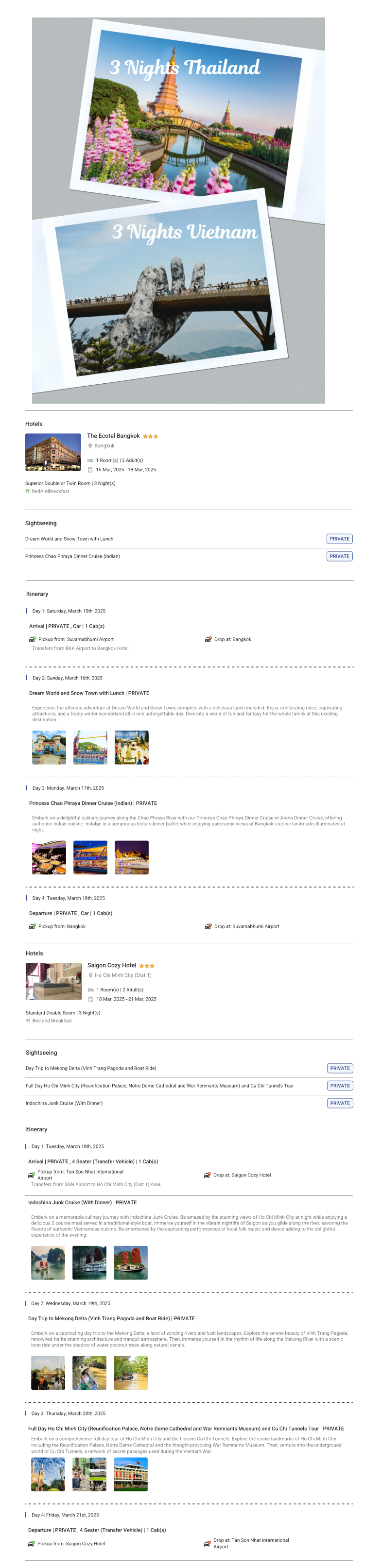 Thailand 3N4D Vietnam Holiday Package - RideNow Holidays