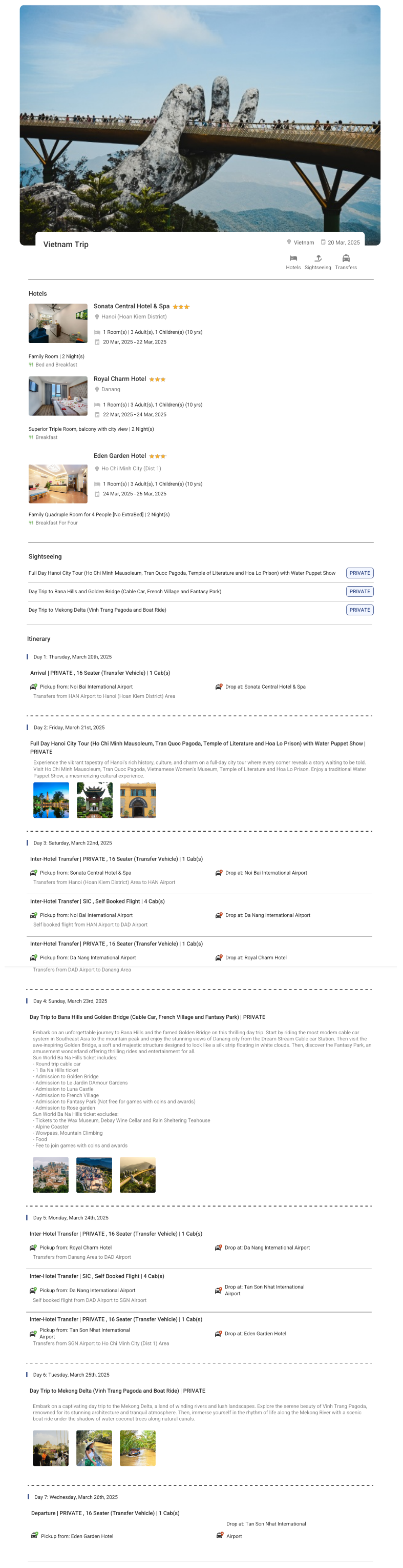 Vietnam 6N7D Vietnam Holiday Package - RideNow Holidays
