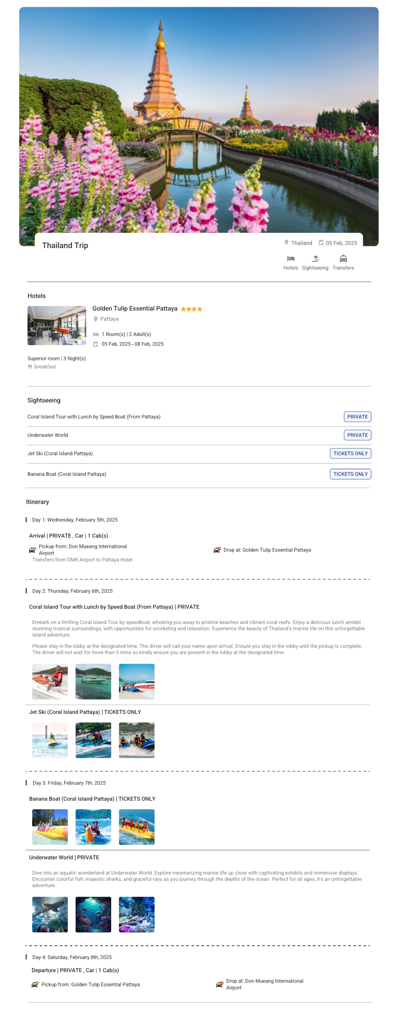 Thailand 3N4D Thailand Holiday Package - RideNow Holidays
