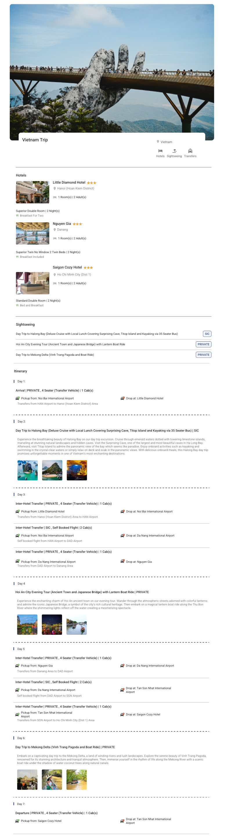 Vietnam 6N7D Vietnam Holiday Package - RideNow Holidays