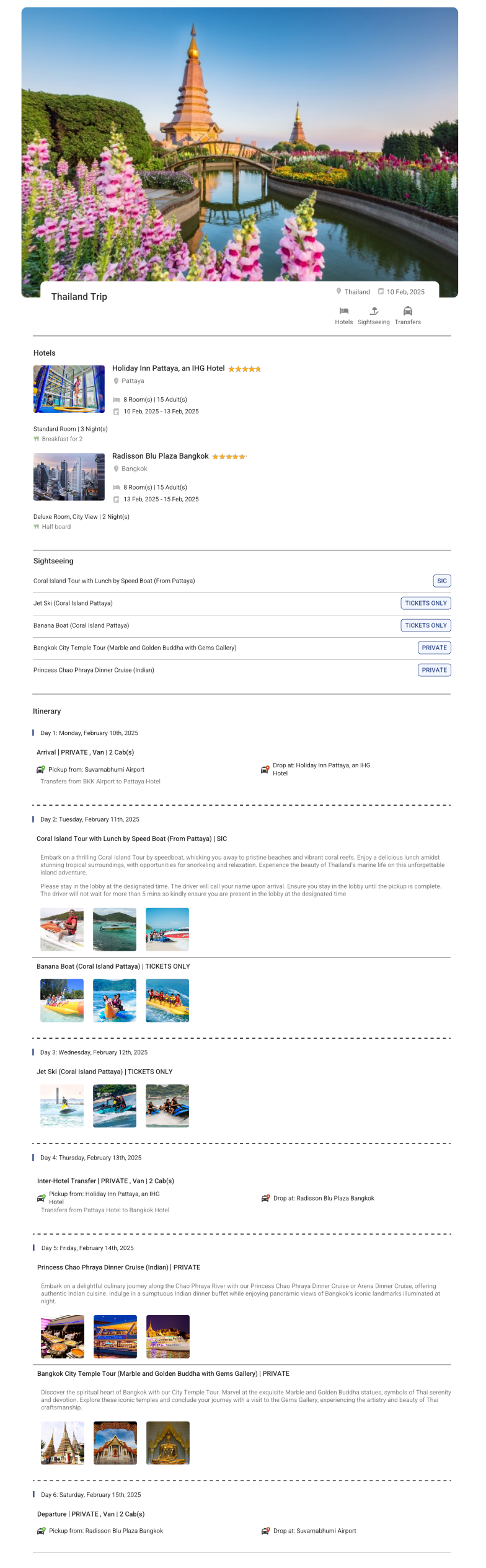 Thailand 5N6D Thailand Holiday Package - RideNow Holidays