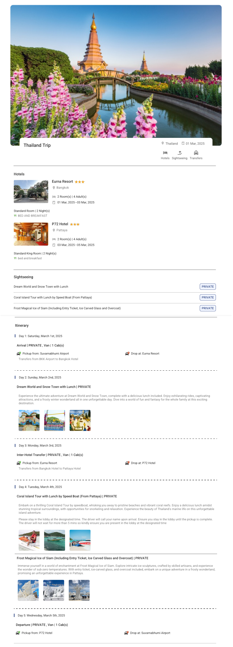 Thailand 4N5D Thailand Holiday Package - RideNow Holidays