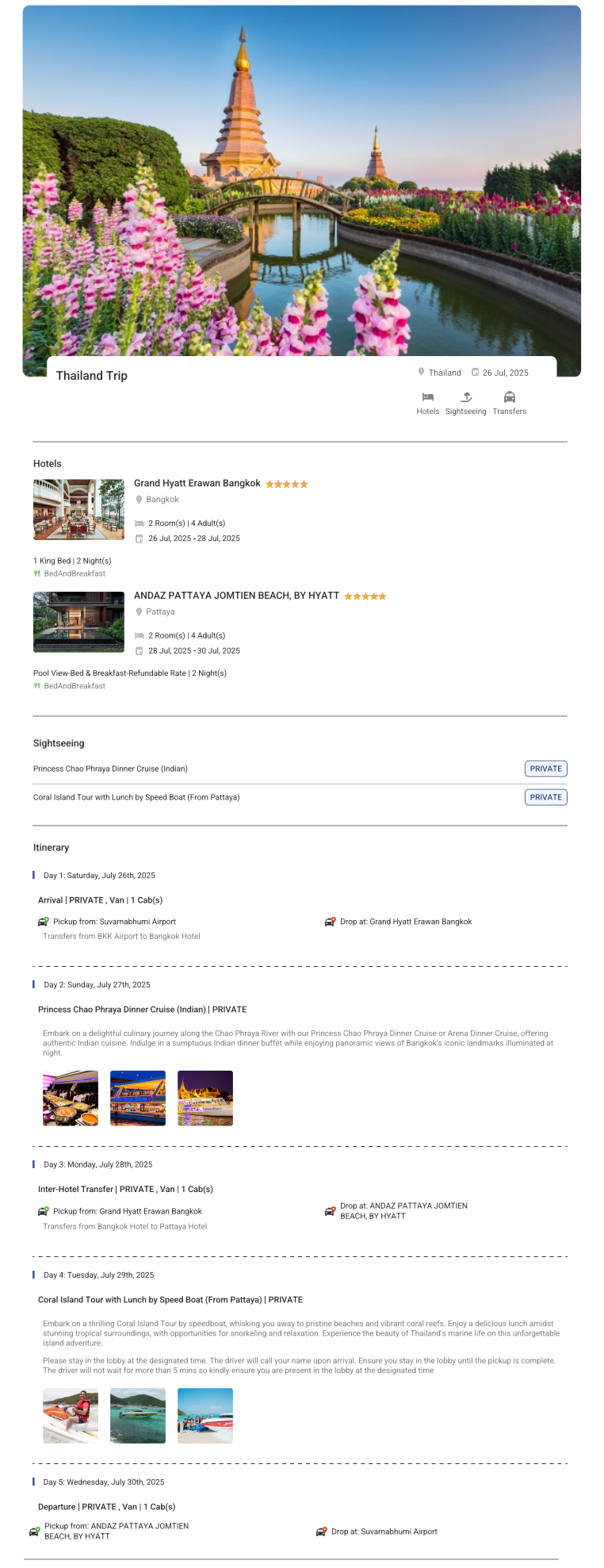 Thailand 4N5D Thailand Holiday Package - RideNow Holidays