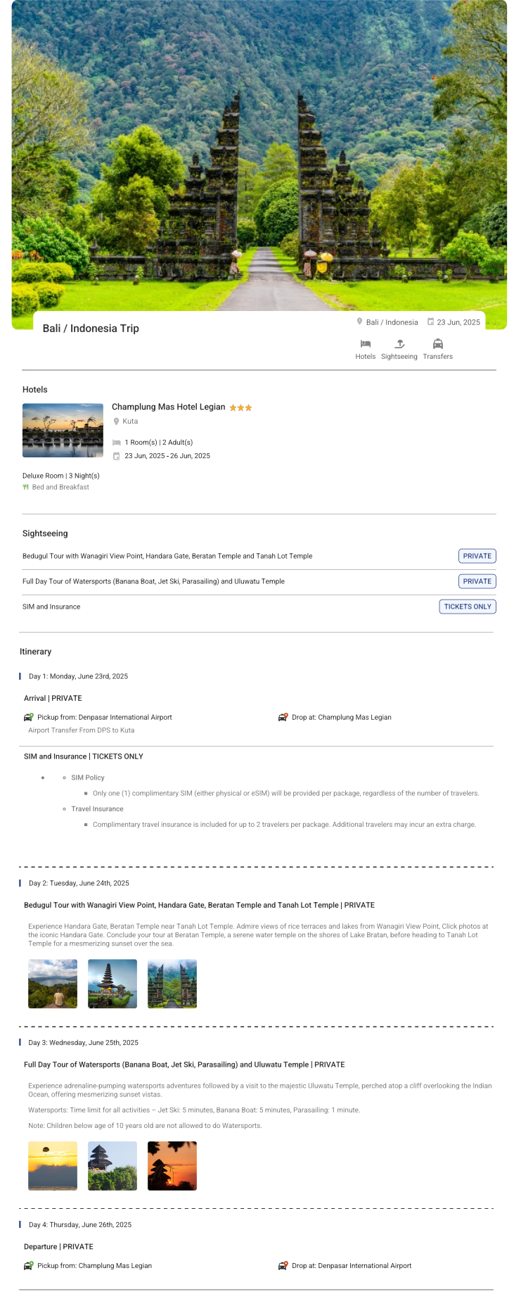 Bali 3N4D Bali Holiday Package - RideNow Holidays