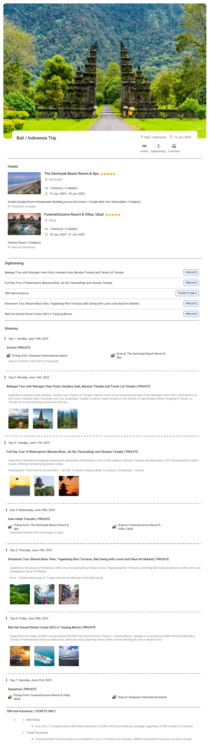 Bali 6N7D Bali Holiday Package - RideNow Holidays