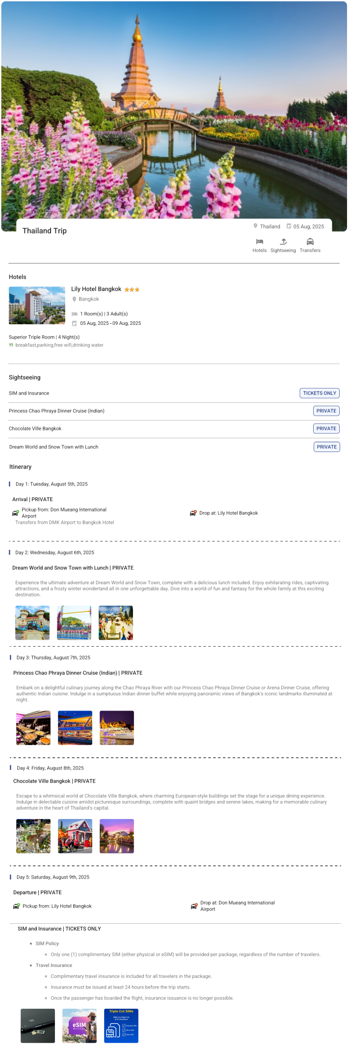 Thailand 4N5D3 Adults, 1 Room with Breakfast, 3 Star Hotel with Transfers Thailand Holiday Package - RideNow Holidays