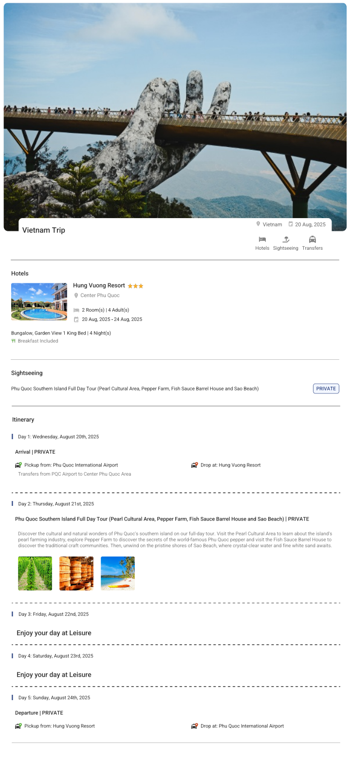 Vietnam 4N5D4 Adults, 2 Rooms with Breakfast, 3 Star Hotel with Transfers Vietnam Holiday Package - RideNow Holidays
