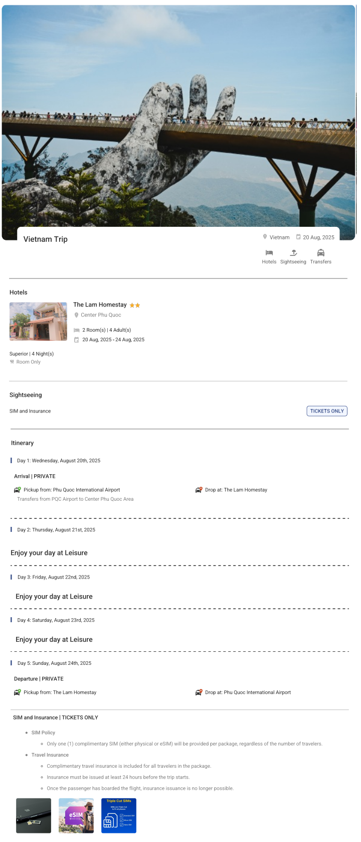 Vietnam 4N5D4 Adults, 2 Rooms only, 2 Star Hotel with Transfers Vietnam Holiday Package - RideNow Holidays