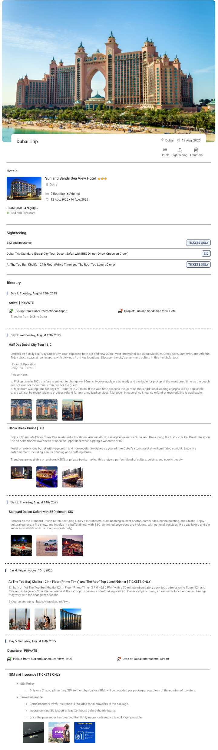 Dubai 4N5D6 Adults, 2 Rooms with Breakfast, 3 Star Hotel with Transfers Dubai Holiday Package - RideNow Holidays