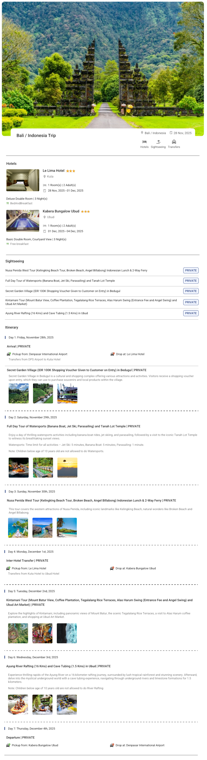 Bali 6N7D2 Adults, 1 Room with Breakfast, 3 Star Hotel with Transfers Bali Holiday Package - RideNow Holidays