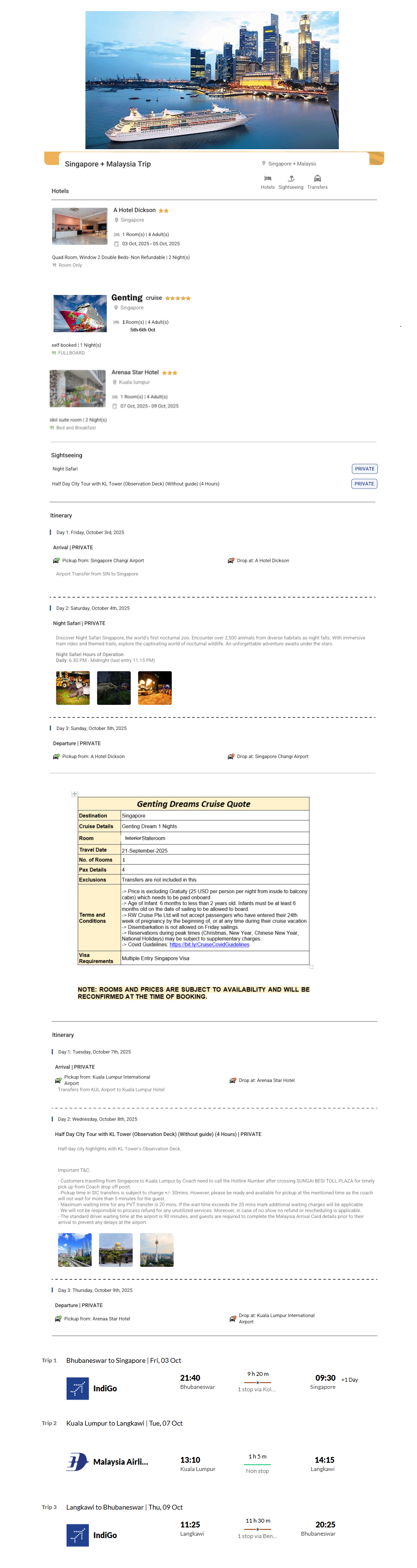 Malaysia 7N8D Singapore Holiday Package - RideNow Holidays