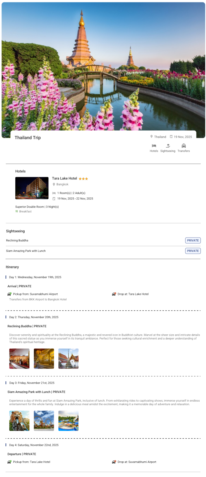 Thailand 3N4D2 Adults, 1 Room with Breakfast, 3 Star Hotel with Transfers Thailand Holiday Package - RideNow Holidays