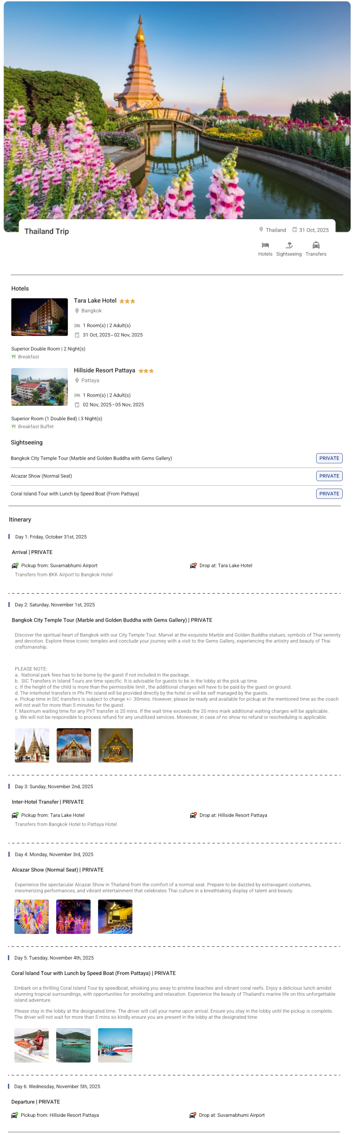 Thailand 5N6D2 Adults, 1 Room with Breakfast, 3 Star Hotel with Transfers Thailand Holiday Package - RideNow Holidays
