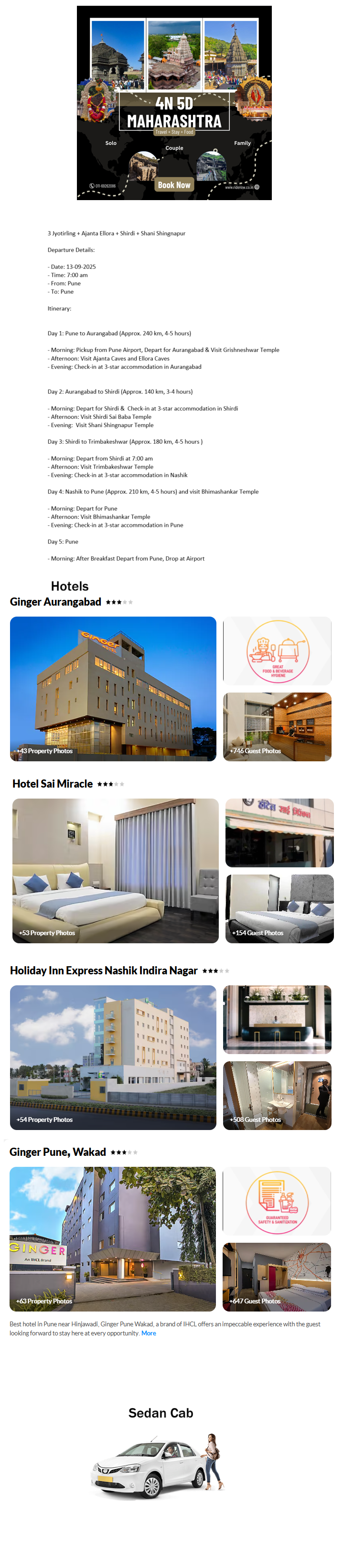 Maharashtra 4 N 5 D – 4 Nights / 5 Days - RideNow Holidays