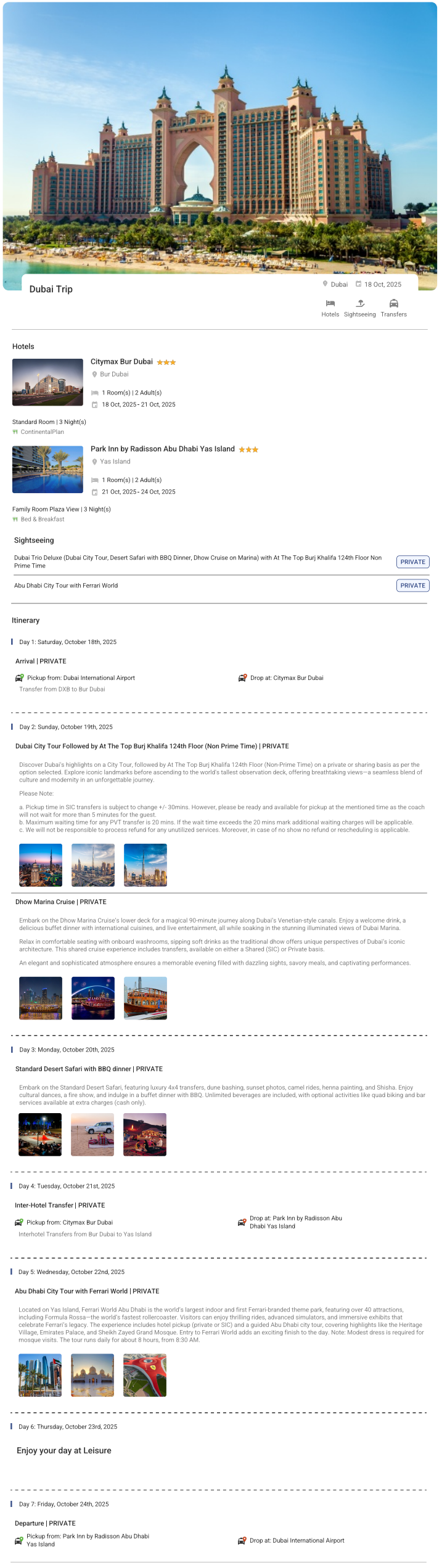 Dubai 6N7D2 Adults, 1 Room with Breakfast, 3 Star Hotel with Transfers Dubai Holiday Package - RideNow Holidays