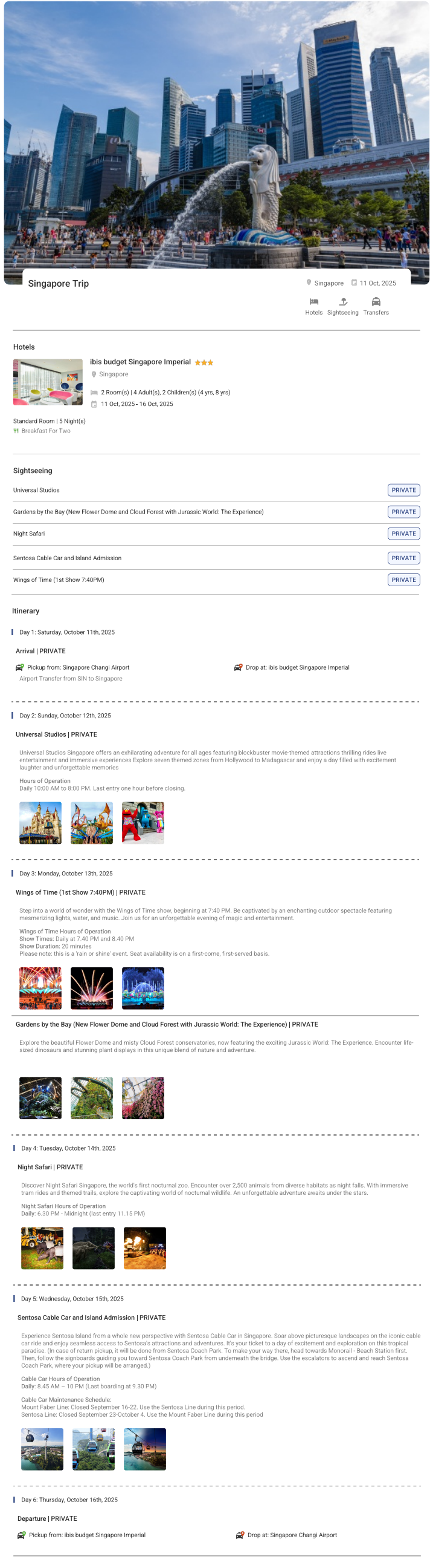 Singapore 5 N 6 D(4 yr,8 yrs) – 5 Nights / 6 Days - RideNow Holidays