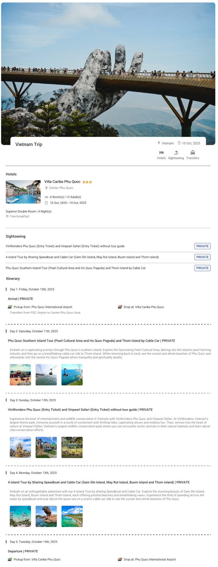 Vietnam 4N5D12 Adults, 6 Rooms with Breakfast, 3 Star Hotel with Transfers Vietnam Holiday Package - RideNow Holidays