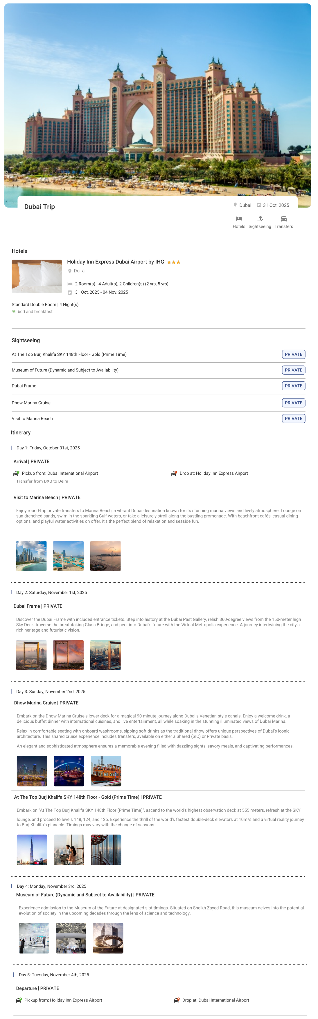 Dubai 4N5D4 Adults, 2 Kids (2 yrs,5 yrs), 2 Rooms with Breakfast, 3 Star Hotel and Transfers Dubai Holiday Package - RideNow Holidays