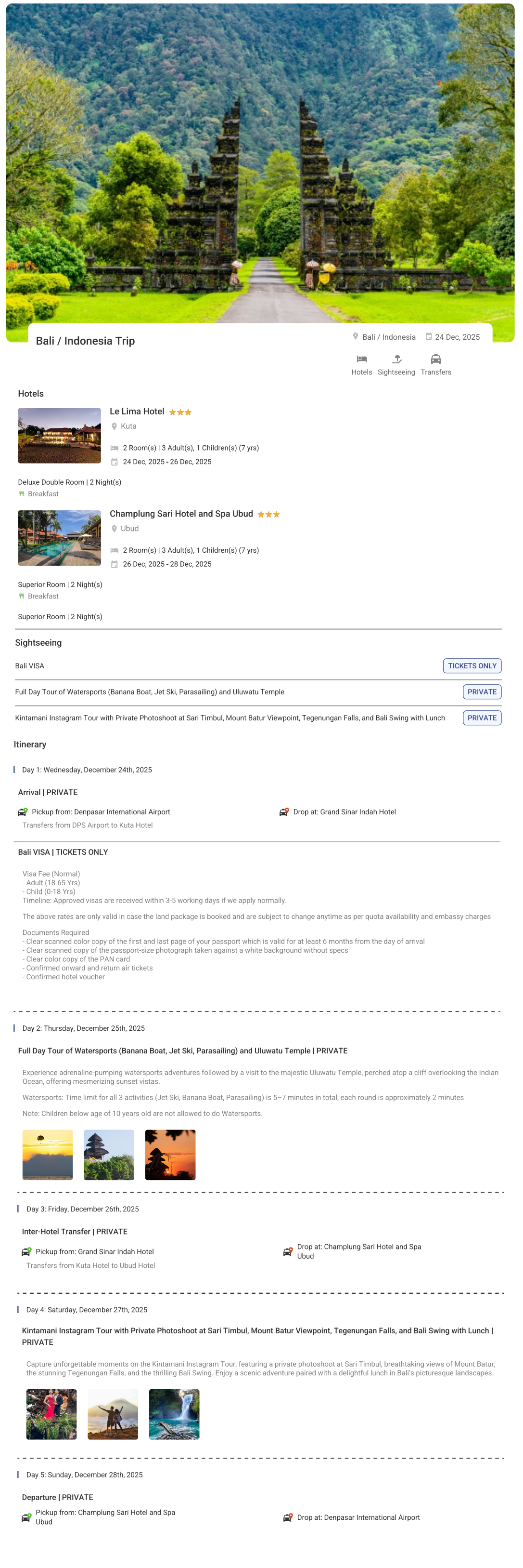 Bali 4N5D Bali Holiday Package - RideNow Holidays