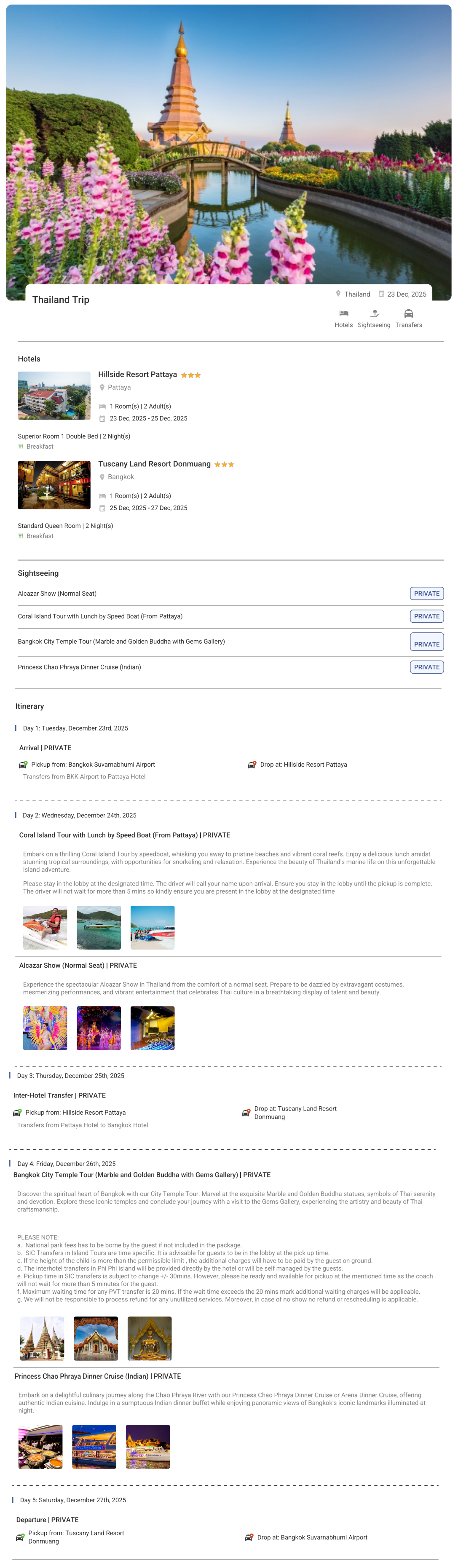 Thailand 4N5D2 Adults, 1 Room with Breakfast, 3 Star Hotel with Transfers Thailand Holiday Package - RideNow Holidays