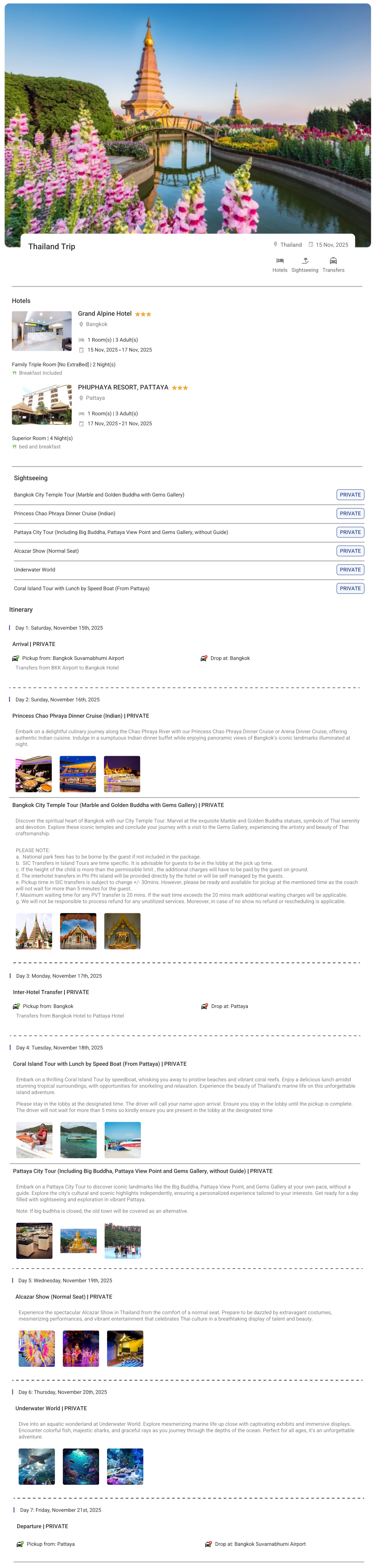Thailand 6 N 7 D – 6 Nights / 7 Days - RideNow Holidays