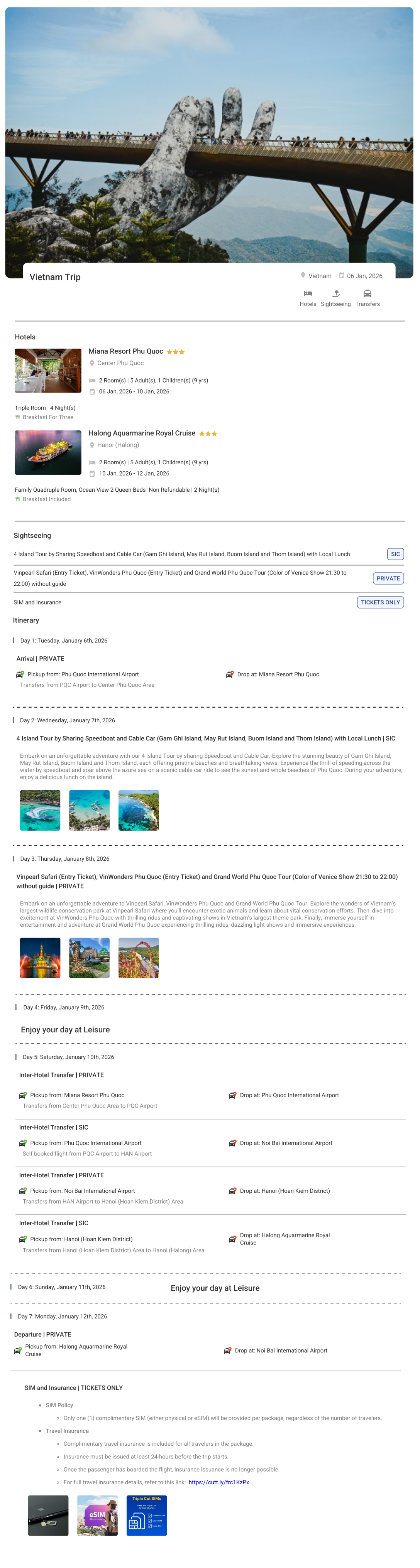 Vietnam 6N7D5 Adults, 1 Kid (9yrs), 2 Rooms with Breakfast, 3 Star Hotel with Transfers Vietnam Holiday Package - RideNow Holidays
