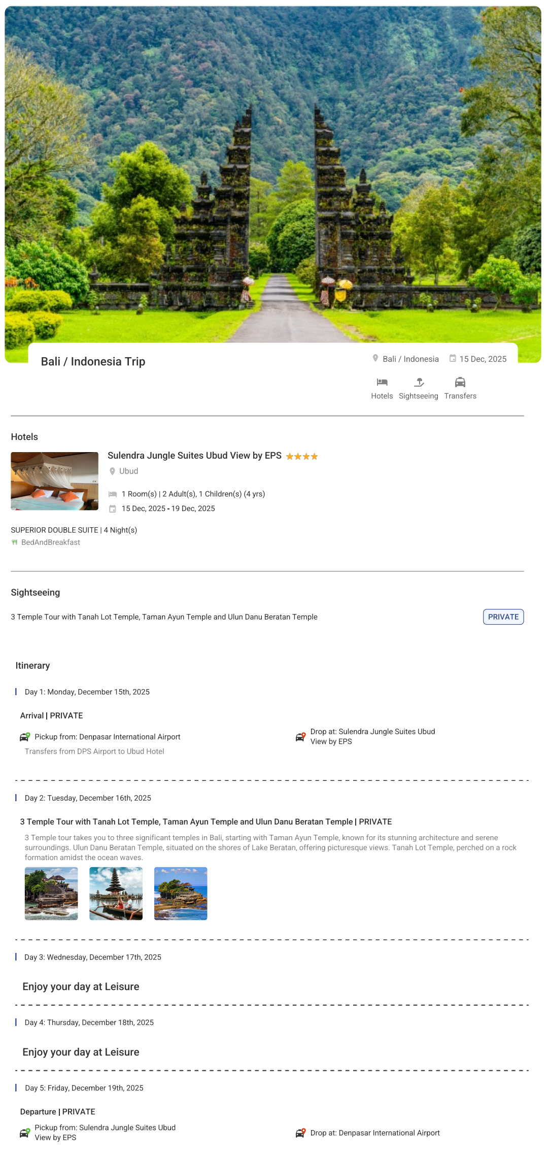 Bali 4N5D2 Adults, 1 Kid(4 yrs), 1 Room with Breakfast, 3 Star Hotel with Transfers Bali Holiday Package - RideNow Holidays