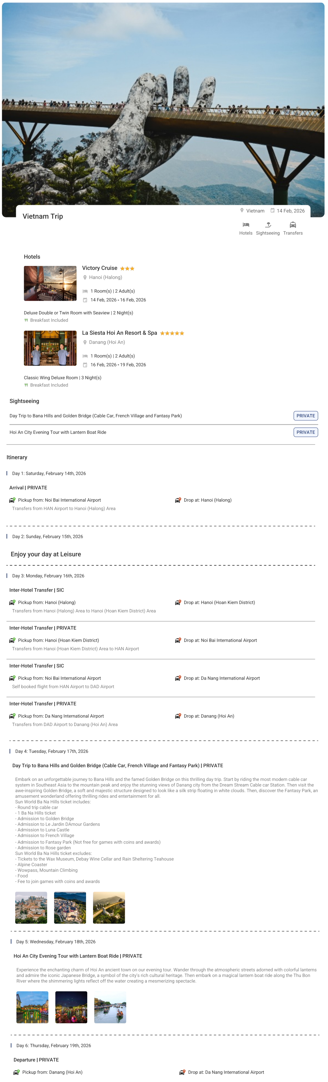 Vietnam 5N6D Vietnam Holiday Package - RideNow Holidays