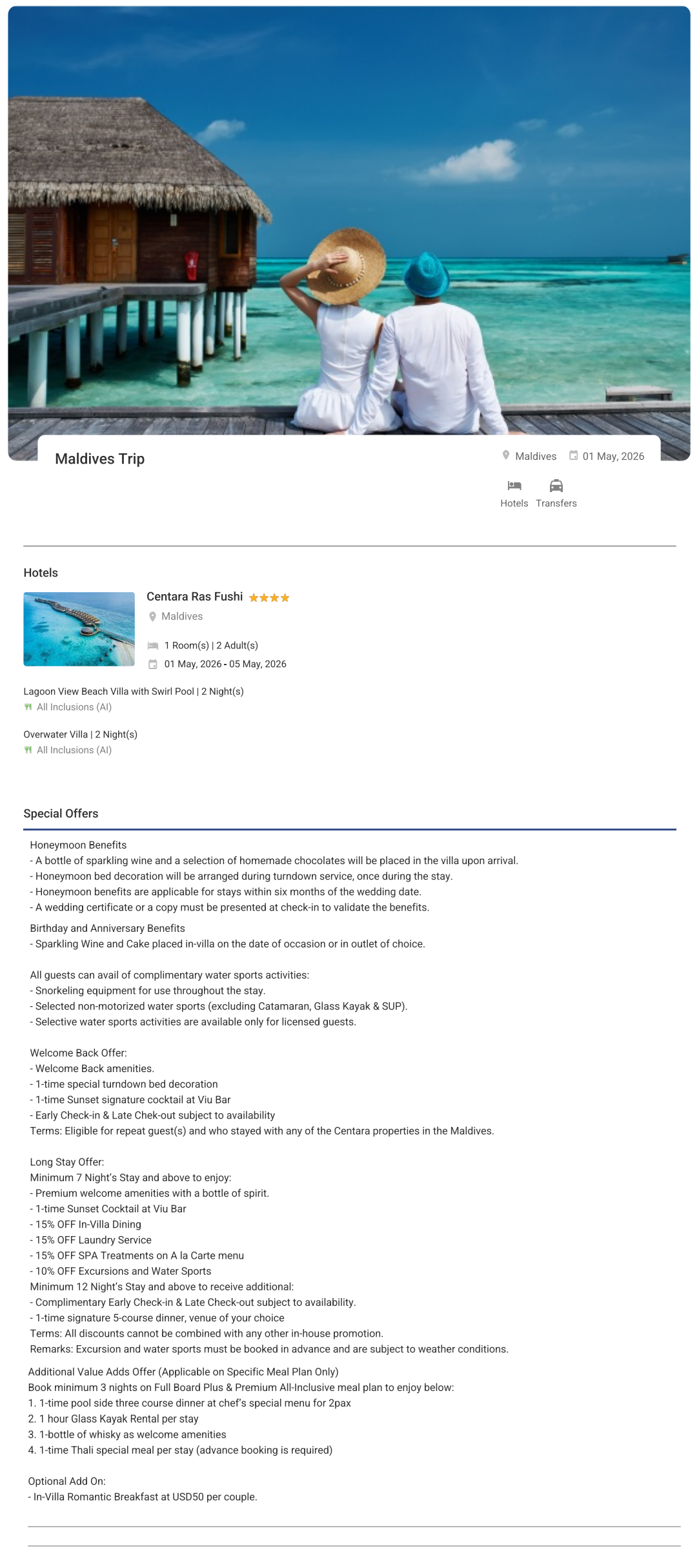 Maldives 4N5D Maldives Holiday Package - RideNow Holidays