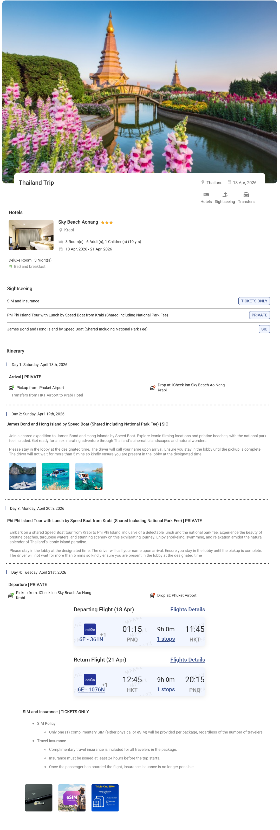 Thailand 3 N 4 D(10 yrs) – 3 Nights / 4 Days - RideNow Holidays