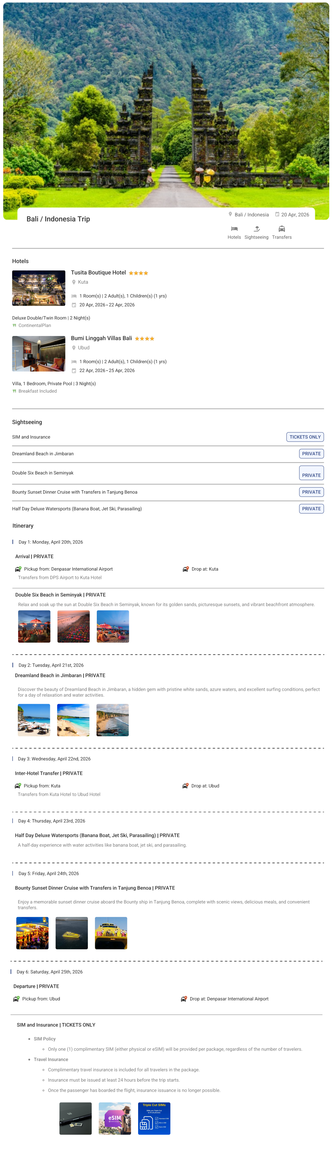 Bali 5N6D Bali Holiday Package - RideNow Holidays