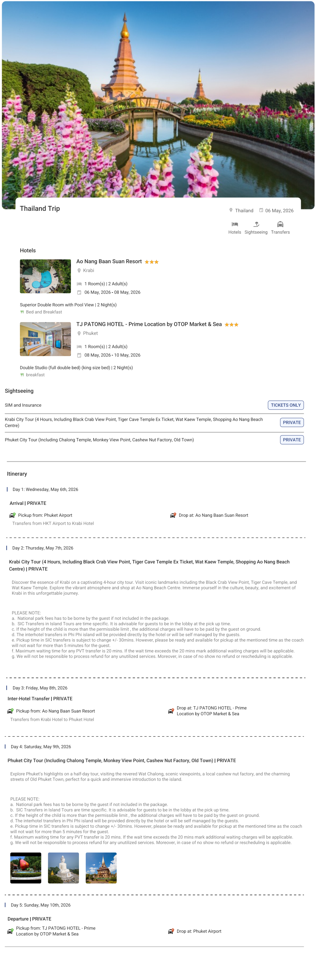 Thailand 4N5D2 Adults, 1 Room with Breakfast, 3 Star Hotel with Transfers Thailand Holiday Package - RideNow Holidays