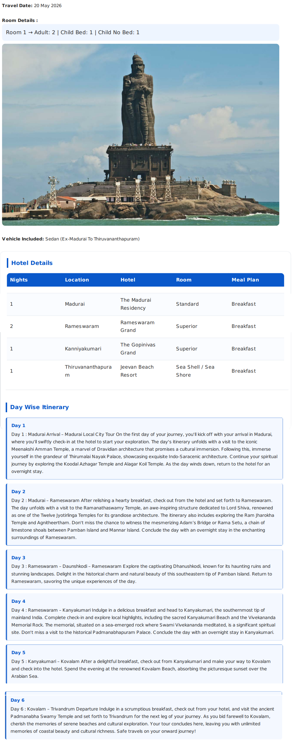 Kerala 6N6D Kerala Holiday Package - RideNow Holidays