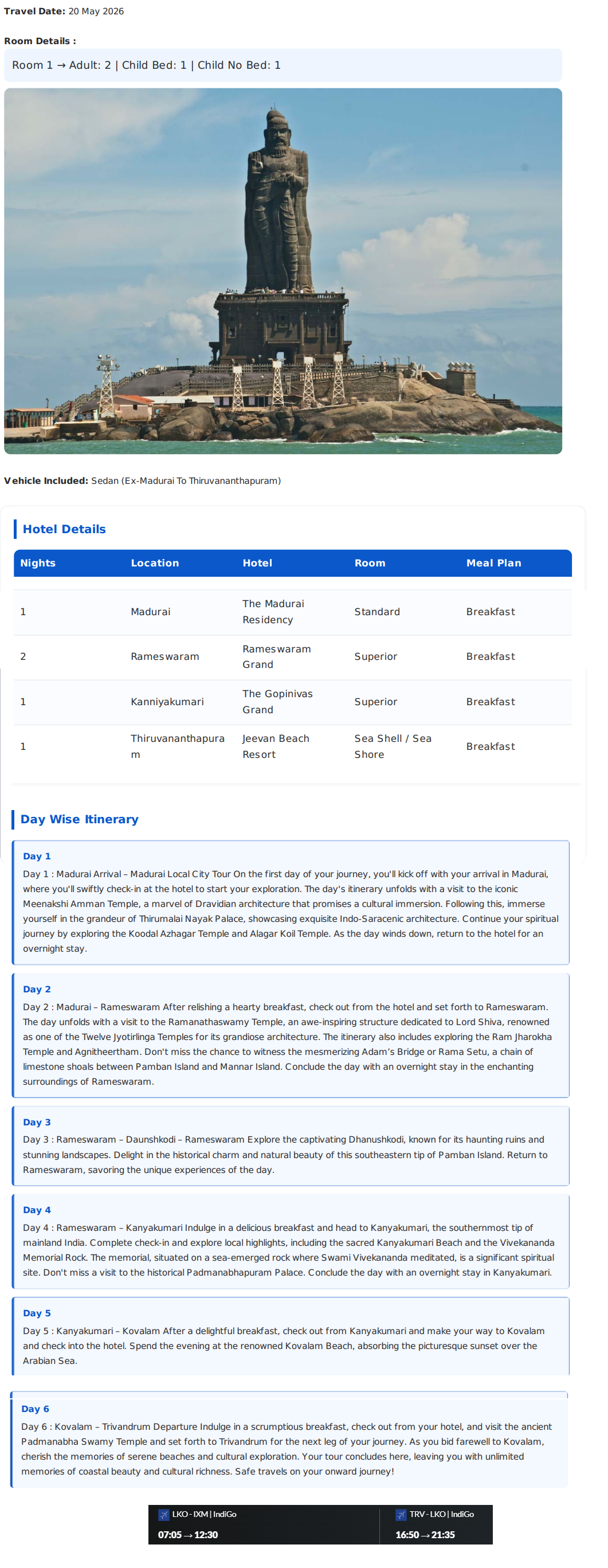 Kerala 6N6D Kerala Holiday Package - RideNow Holidays
