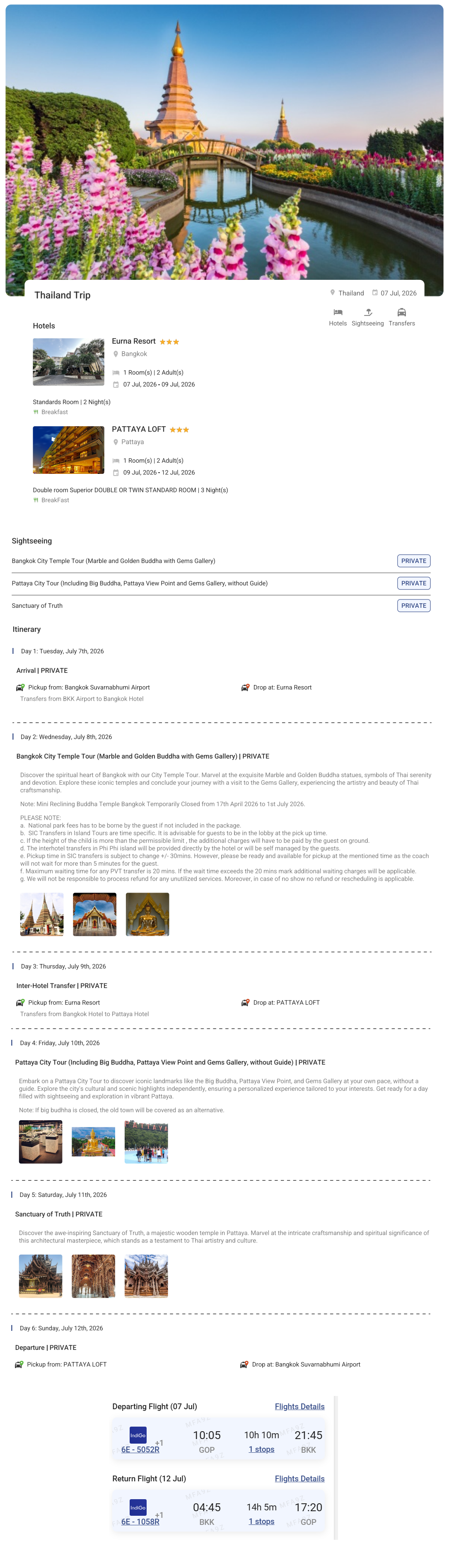 Thailand 5 N 6 D – 5 Nights / 6 Days - RideNow Holidays