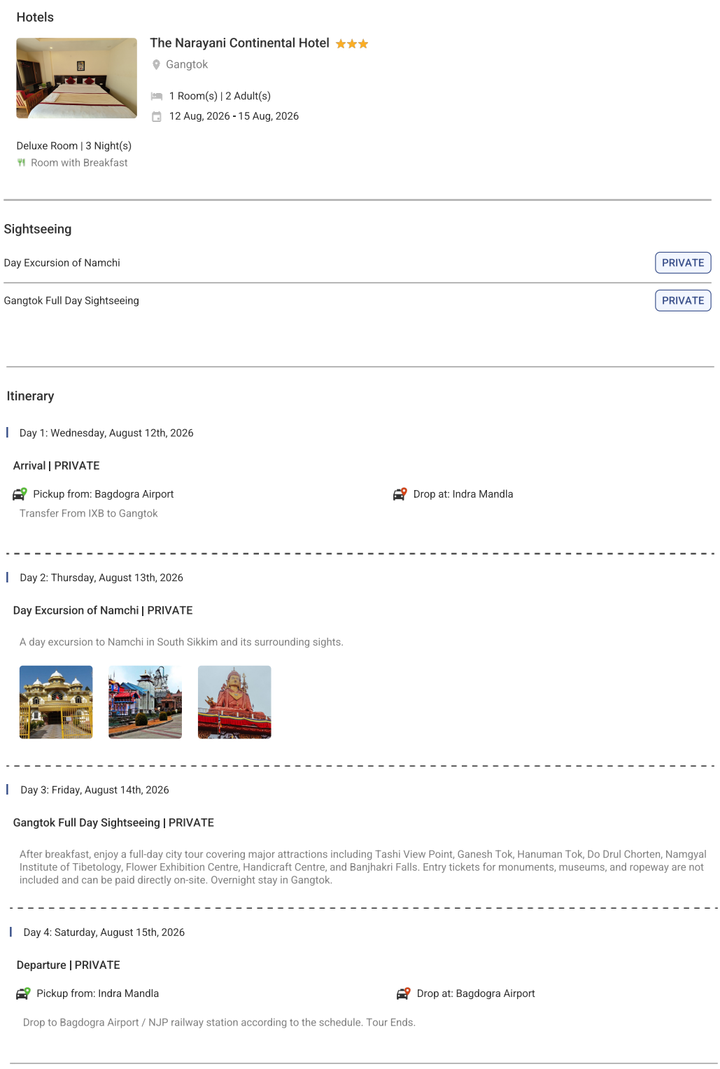 NORTH EAST 3N4D North East Holiday Package - RideNow Holidays
