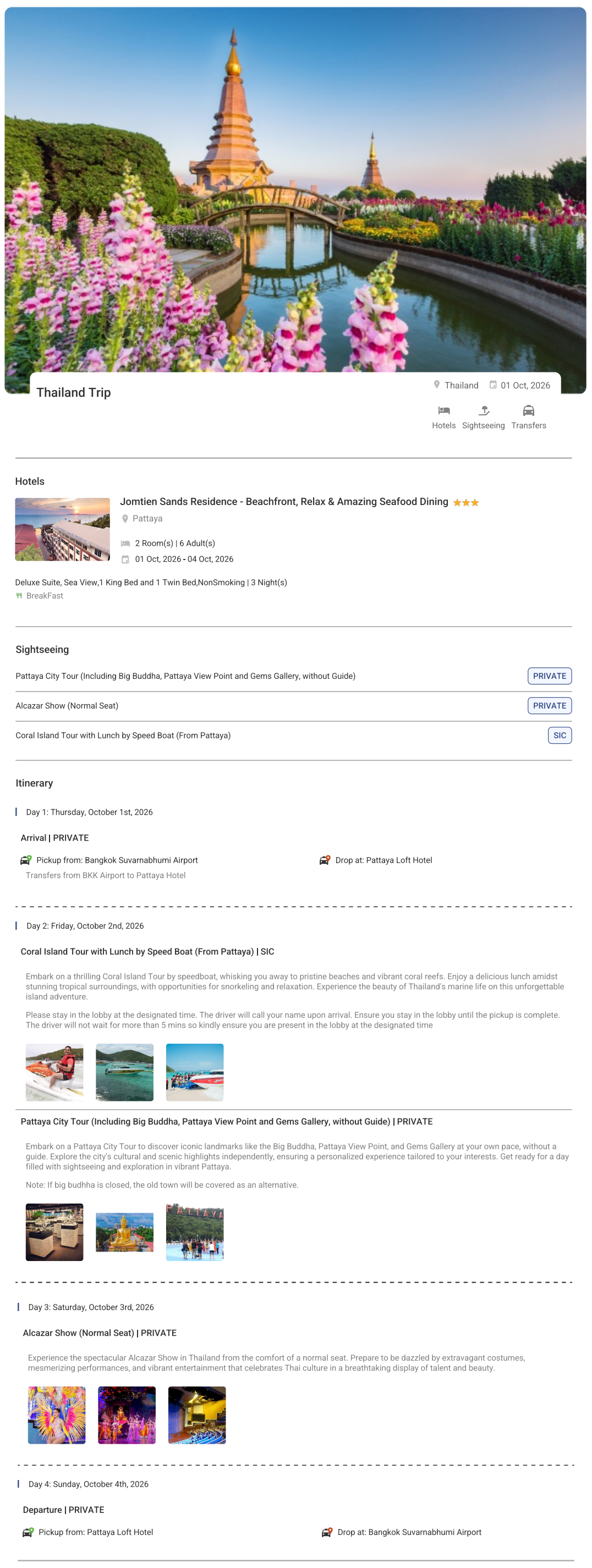 Thailand 3N4D6 Adults, 2 Rooms with Breakfast, 3 Star Hotel with Transfers Thailand Holiday Package - RideNow Holidays