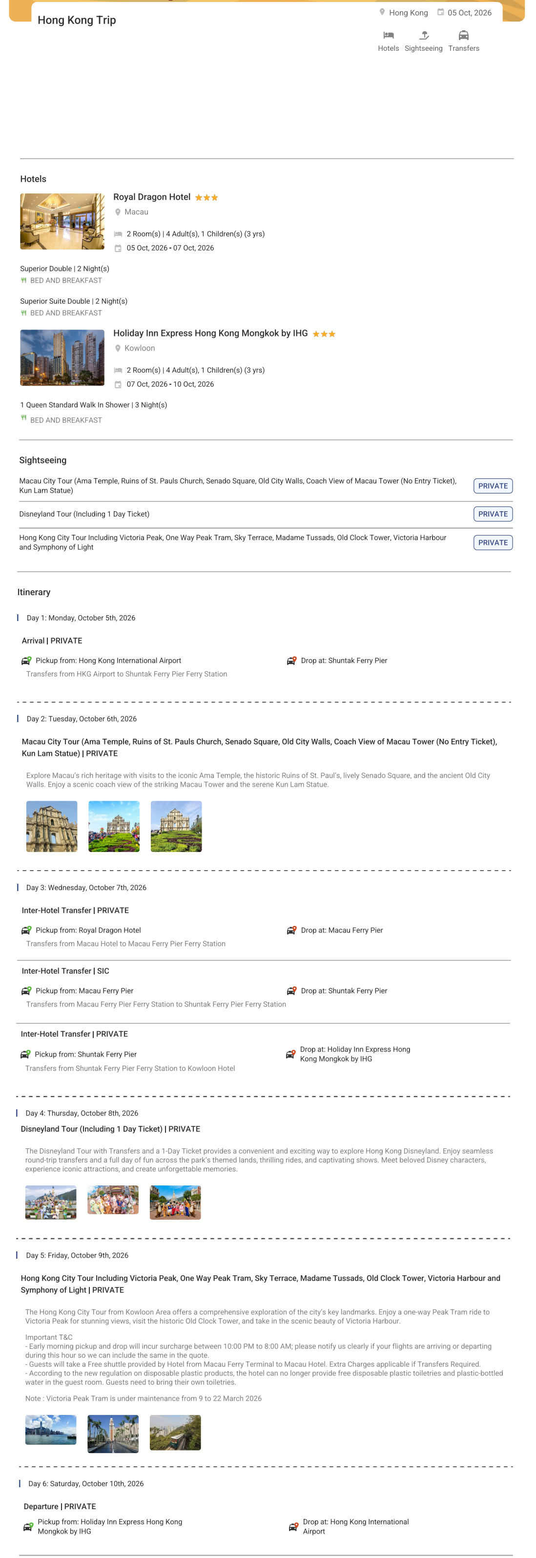Hong Kong 5 N 6 D(3 yrs) – 5 Nights / 6 Days - RideNow Holidays