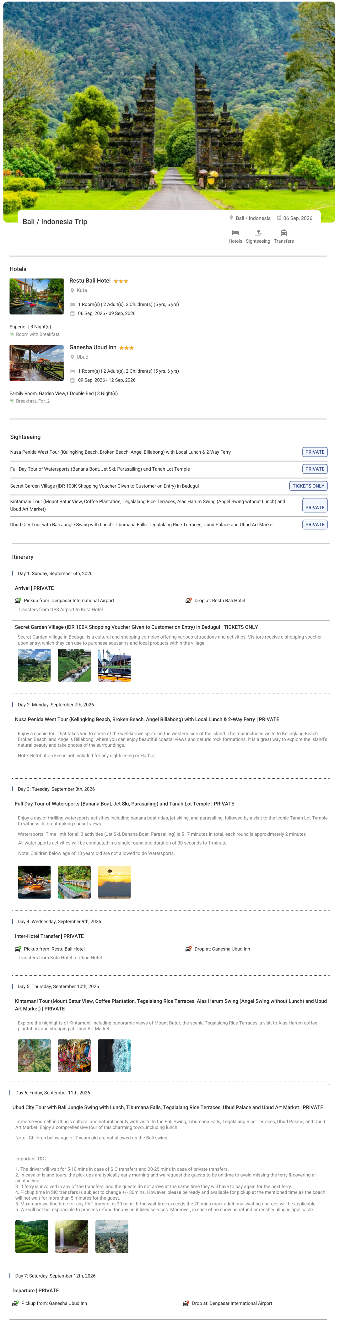 Bali 6N7D Bali Holiday Package - RideNow Holidays