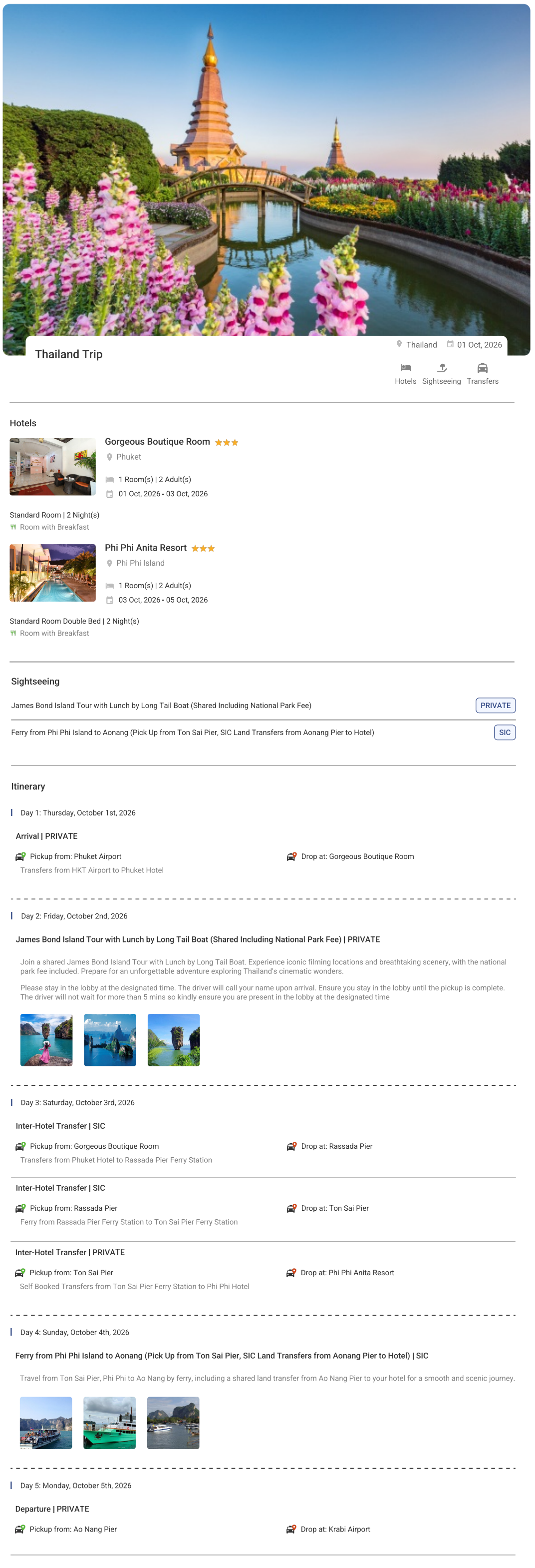 Thailand 4 N 5 D – 4 Nights / 5 Days - RideNow Holidays