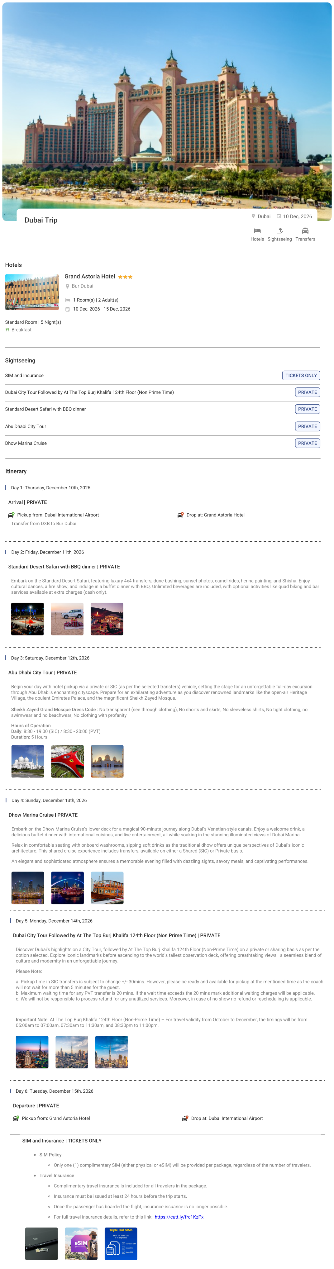 Dubai 5 N 6 D – 5 Nights / 6 Days - RideNow Holidays